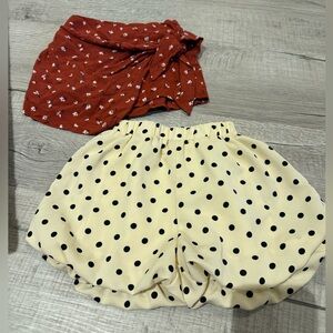 Polka Dot and Floral 2T Shorts Bundle